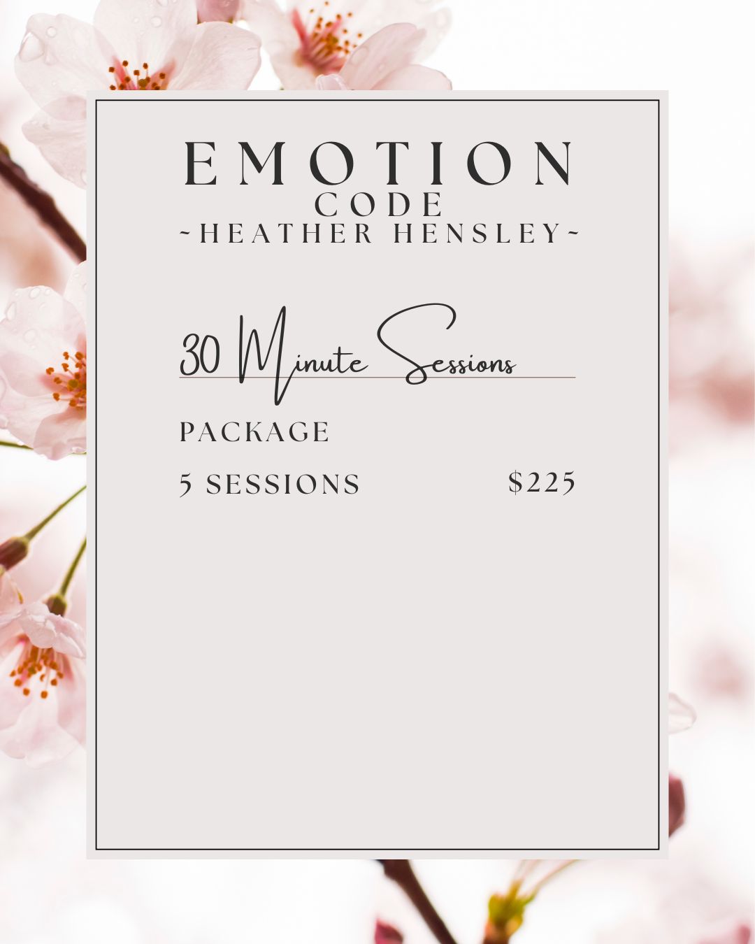 5 - 30 Minute Emotion Code Sessions